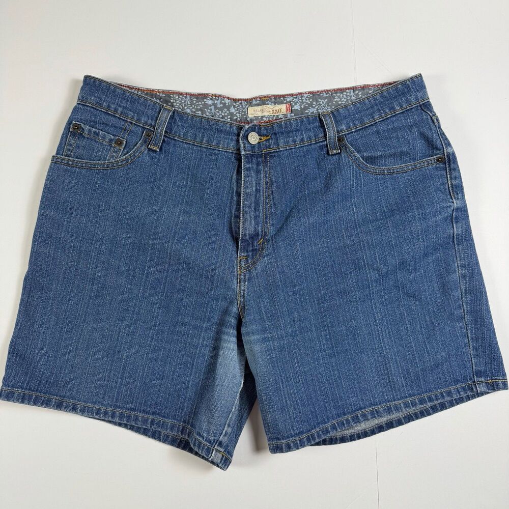 Levi's 550 Women's Denim Shorts Size 18 Relaxed Fit Blue